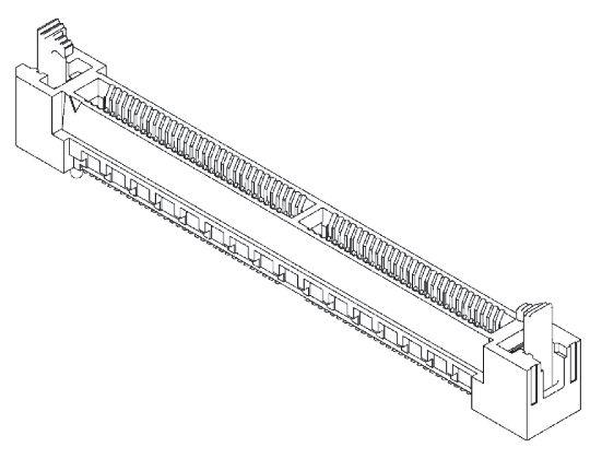 Produktfoto 1 von Samtec Serie HSEC8-DV Kantensteckverbinder, 0.8mm, 40-polig, 2-reihig, Gerade, Buchse, SMD