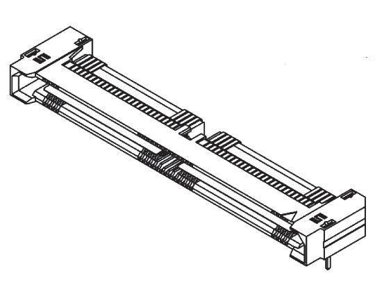 Samtec QRF8 Leiterplattenbuchse gewinkelt 52-polig / 2-reihig, Raster 0.8mm