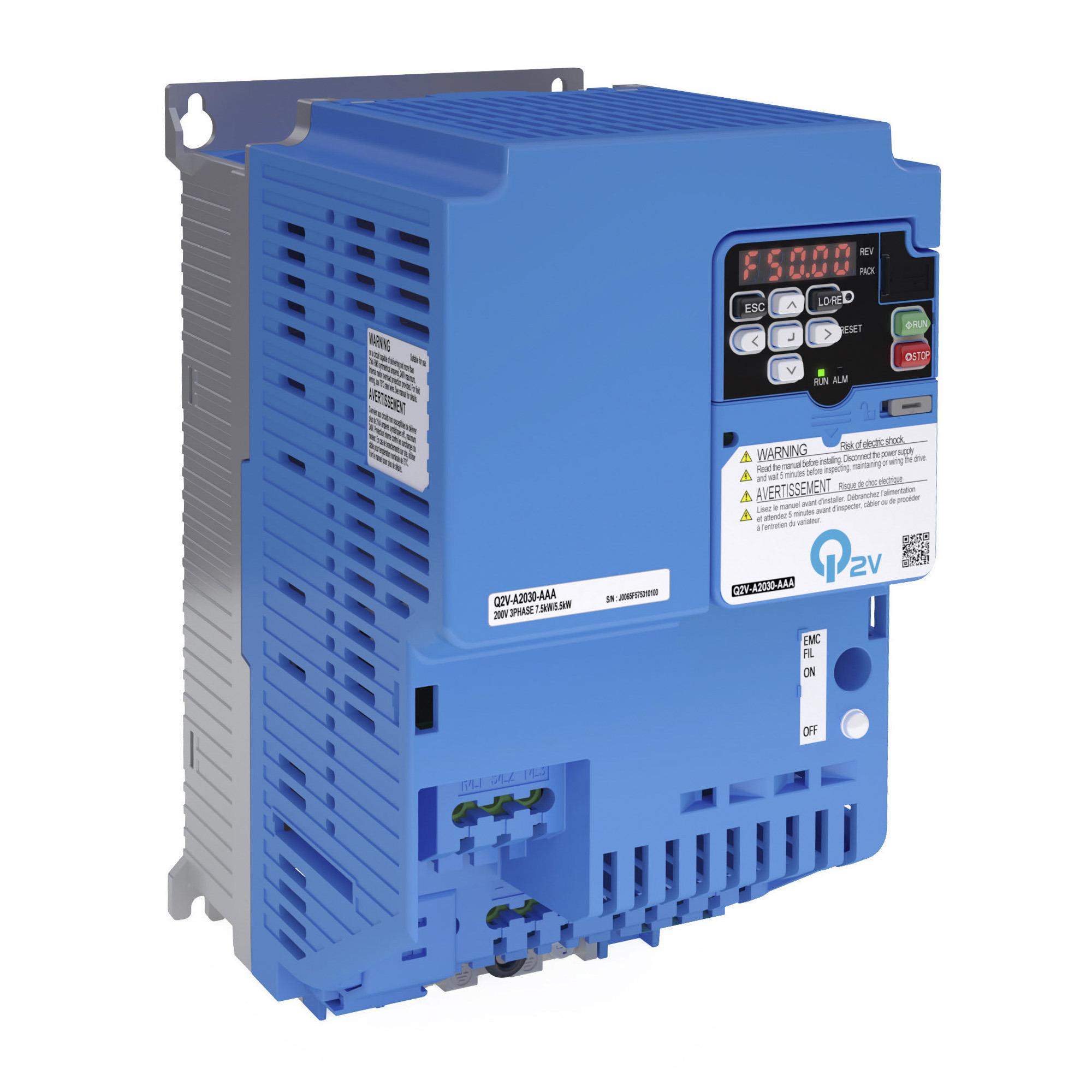 Produktfoto 1 von Omron Q2V, 3-Phasen Frequenzumrichter 15 kW, 400 V ac / 31 A 590Hz für Wechselstrommotoren