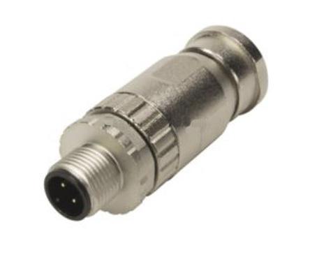 HARTING M12 Rundsteckverbinder Stecker 4-polig / 7.5A Kabelmontage, Schraubanschluss IP 67