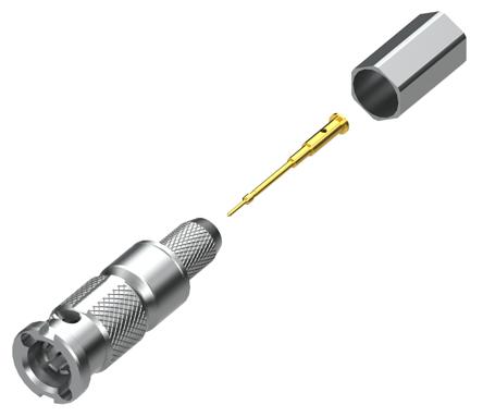 Samtec HD-BNC Stecker Koaxialsteckverbinder BNC-Steckverbinder, Kabelmontage, Crimp-Anschluss, 75Ω, Standard, , Gerade