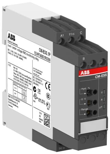 ABB CM Überwachungsrelais 1-phasig, 1-poliger Wechsler Überspannung, Unterspannung