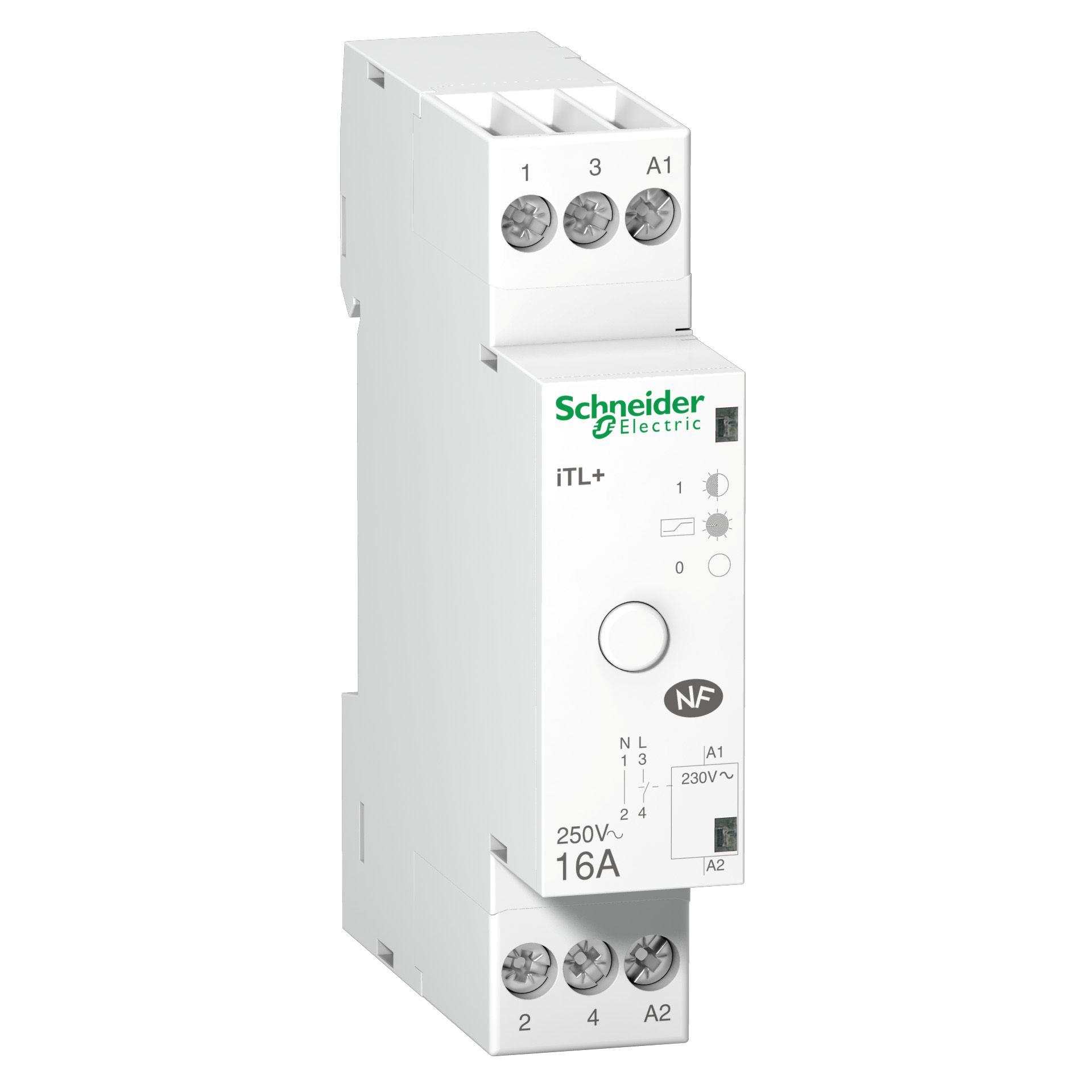 Produktfoto 1 von Schneider Electric  Bistabiles Relais, für DIN-Schienen 1-poliger Schließer 2900A 230V ac Spule