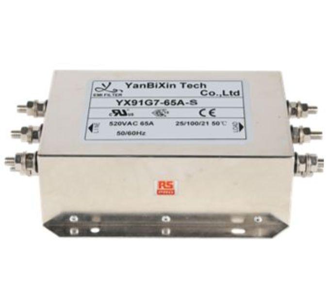 Produktfoto 1 von RS PRO Netzfilter, 300/520VAC, 65A, Gehäusemontage, Schraub, Dreiphasig-phasig 3,2/4,9 mA / 50/60Hz Single Stage