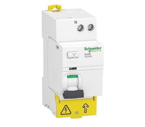 Produktfoto 1 von Schneider Electric Acti9 iIG40K RCCB, 1P+N-polig, 40A, 300mA Typ AC Acti9 220 → 240V ac