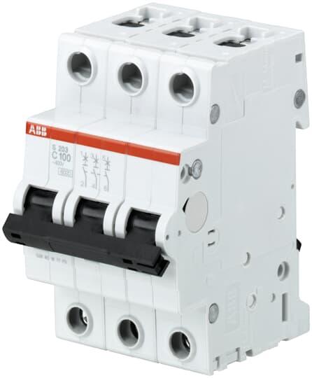 Produktfoto 1 von ABB S200 Leitungsschutzschalter Typ B, 3-polig 80A System Pro M Compact DIN-Schienen-Montage