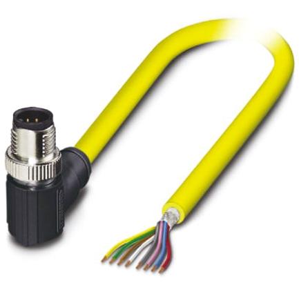 Phoenix Contact SAC-8P-MR/ 5.0-542 SH SCO BK konfektioniertes Sensorkabel Stecker gewinkelt / offenes Ende, Länge 5m