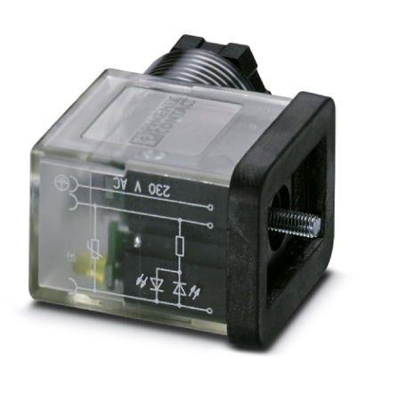 Produktfoto 1 von Phoenix Contact  Ventilsteckverbinder LWL-Steckverbinder 3P / 230 V ac  mit Lampe