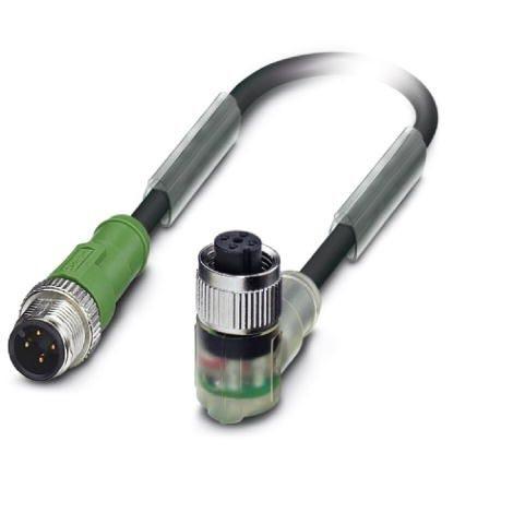 Produktfoto 1 von Phoenix Contact konfektioniertes Sensorkabel 4-adrig Stecker / M12 Buchse gewinkelt, Länge 300mm