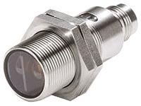 Omron E3F zylindrisch Optischer Sensor, Diffus, Bereich 100 mm, PNP Ausgang, M12-Steckverbinder