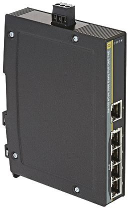 Produktfoto 1 von HARTING Ethernet-Switch, 5 x RJ45 / 10/100/1000Mbit/s, bis 100m für DIN-Schienen, 54V dc