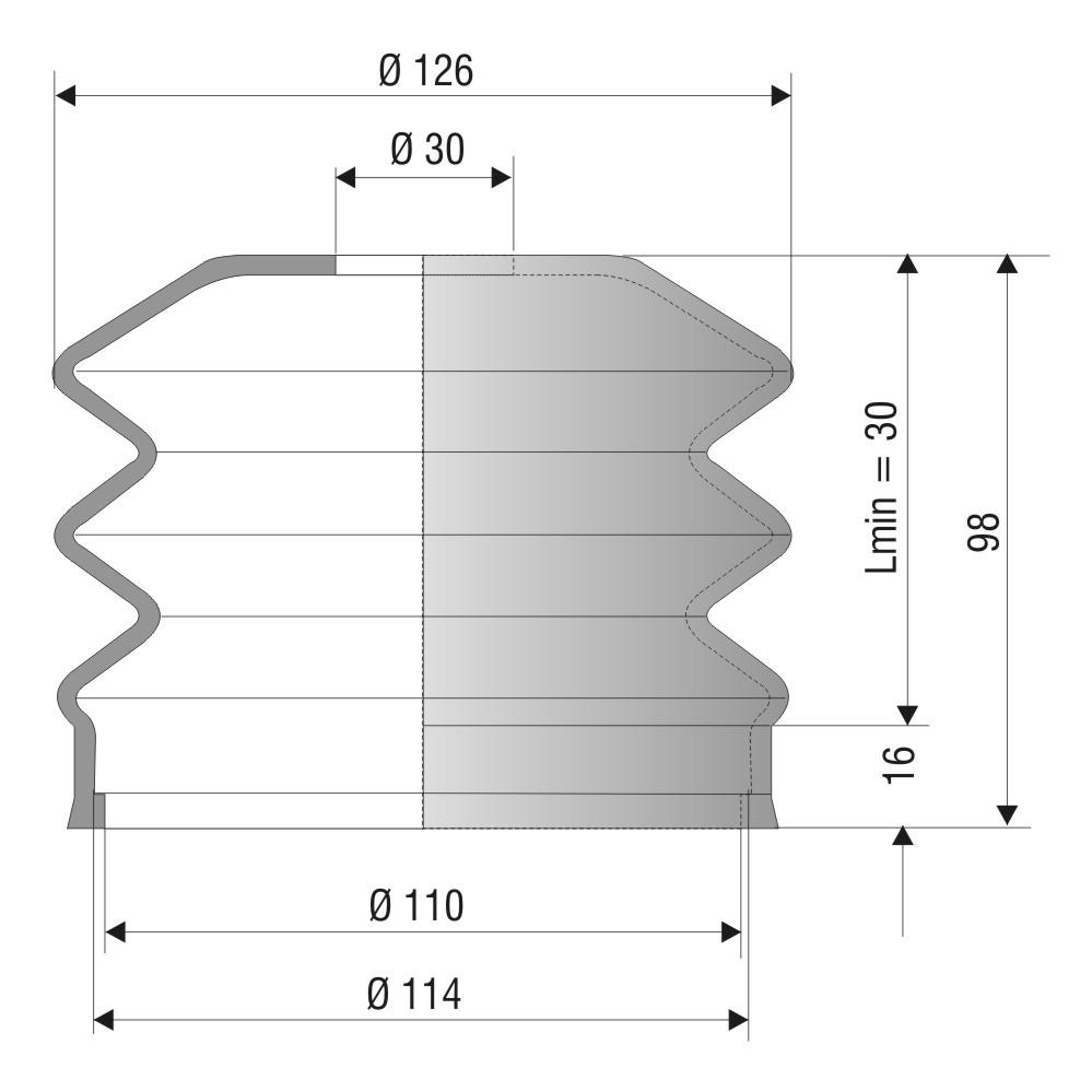 Produktfoto 2 von Faltenbalg F-4021-NBR