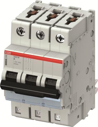 ABB Leitungsschutzschalter Typ K, 3-polig 500mA 415V SMISSLINE TP DIN-Schienen-Montage