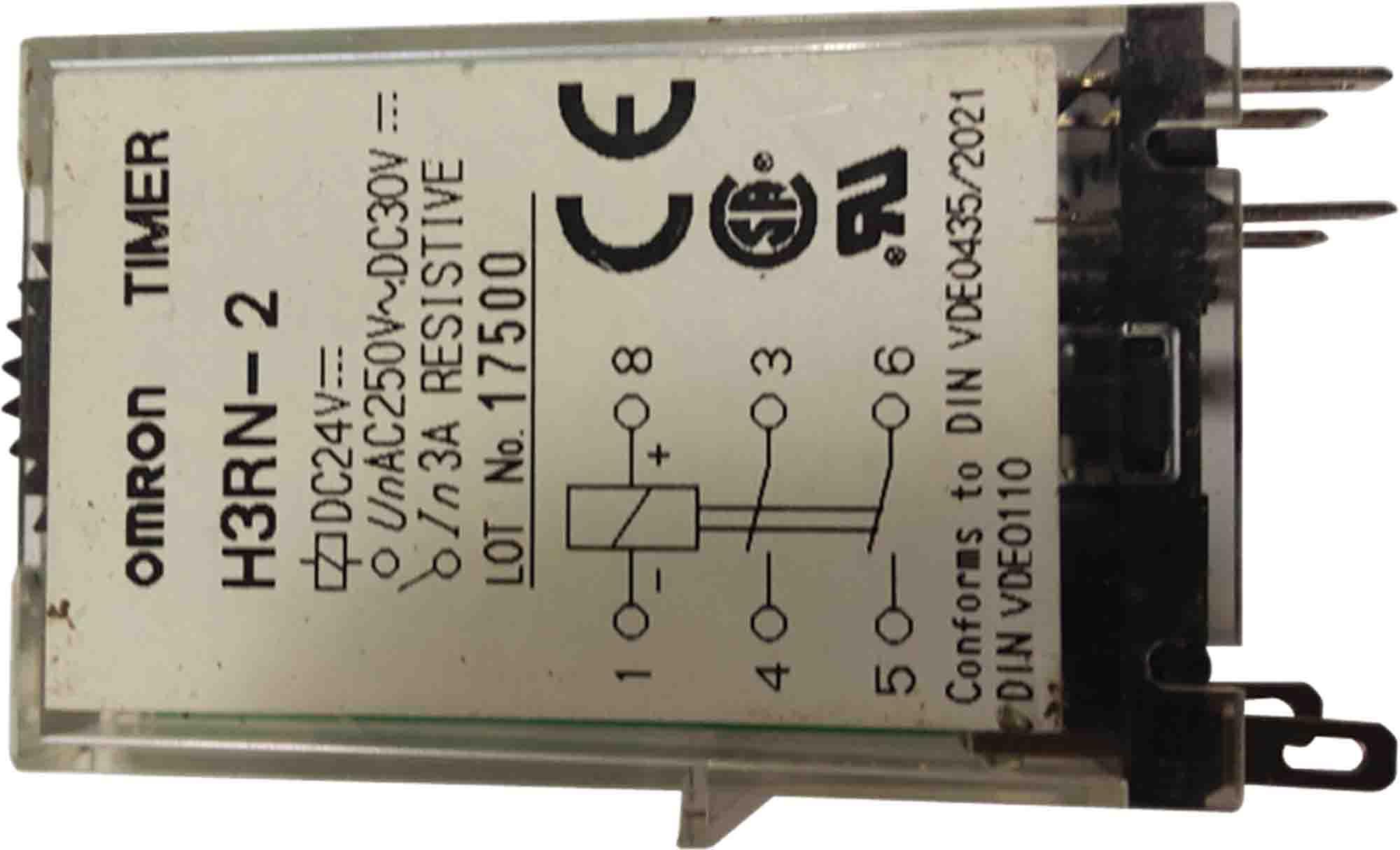 Produktfoto 1 von Omron H3RN Zeitrelais, Steckanschluss , 0.1 min → 10h, 24V dc, 2 Kont. Multifunktion