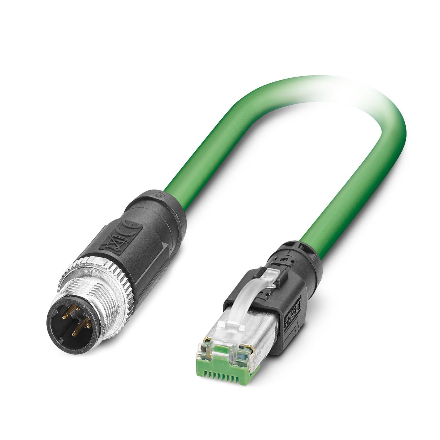 Produktfoto 1 von Phoenix Contact 0-93B/R4AC SCO, NBC-MSD/10 Ethernetkabel Cat.5, 10m Patchkabel, A M12 Stecker, B RJ45