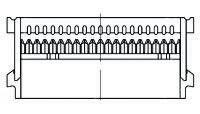 Produktfoto 1 von TE Connectivity AMP-LATCH 609 IDC-Steckverbinder Buchse, gewinkelt, 14-polig / 2-reihig, Raster 2.54mm