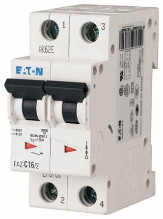 Produktfoto 1 von Eaton Eaton Moeller MCB Leitungsschutzschalter Typ S, 2-polig 3A 230V, Abschaltvermögen 10 kA xEffect