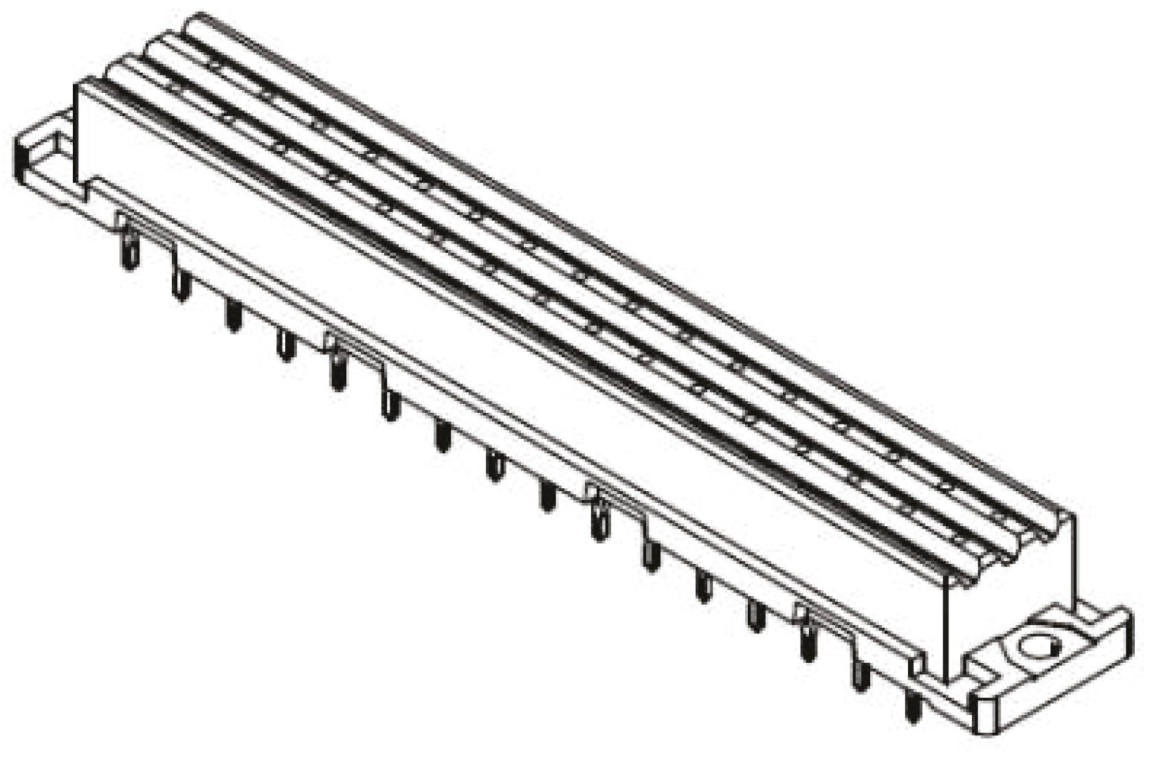 Harting 09 06 C2 DIN 41612-Steckverbinder Buchse Gerade, 32-polig / 3-reihig, Raster 3.81 mm, 5.08 mm Lötanschluss