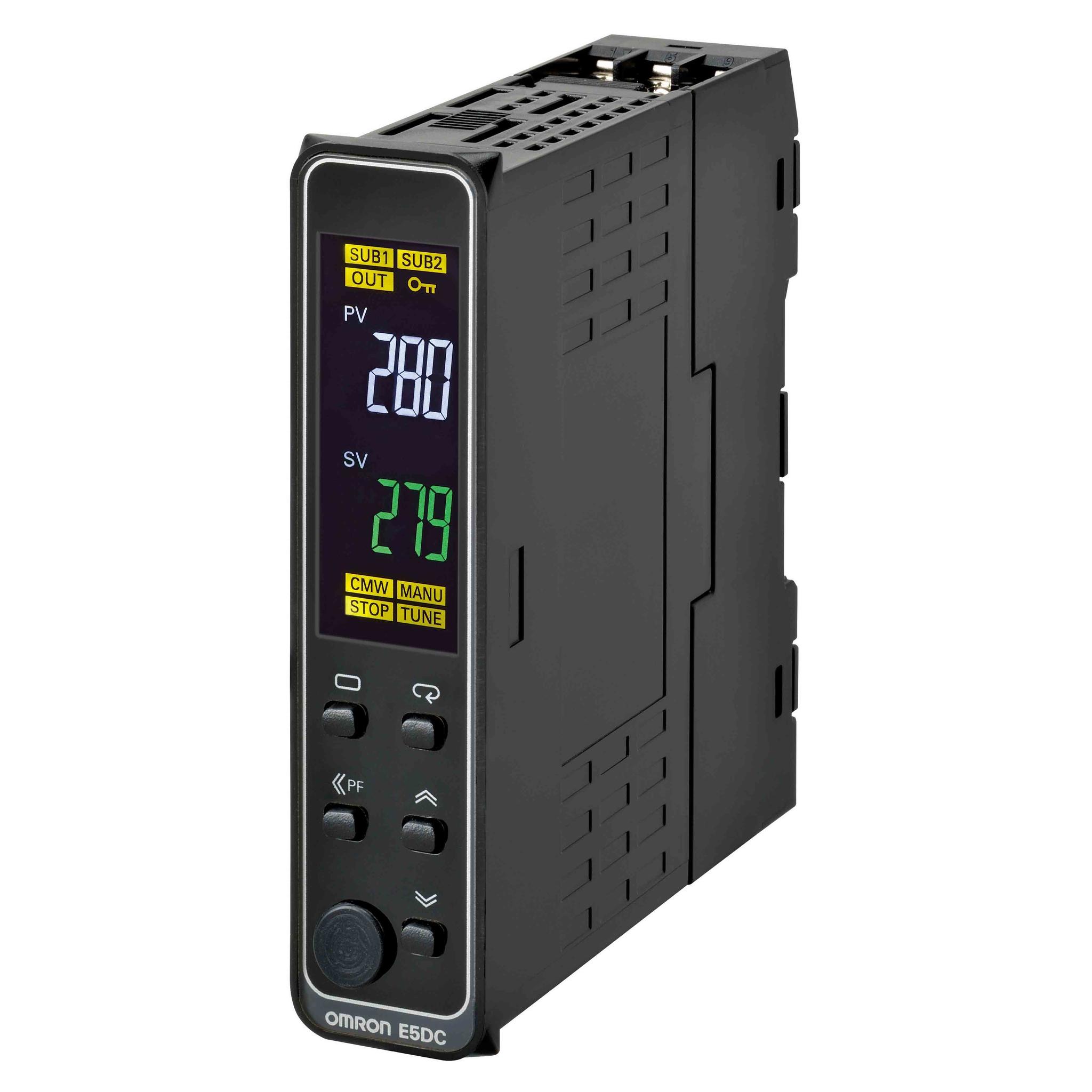 Produktfoto 1 von Omron E5DC Controller DIN-Schiene, 0 x Relais Ausgang/ Universell Eingang, 24 V AC/DC, 22.5mm