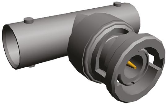 HF Adapter, BNC - BNC, 50Ω, Male - Weiblich, T-Abzweig