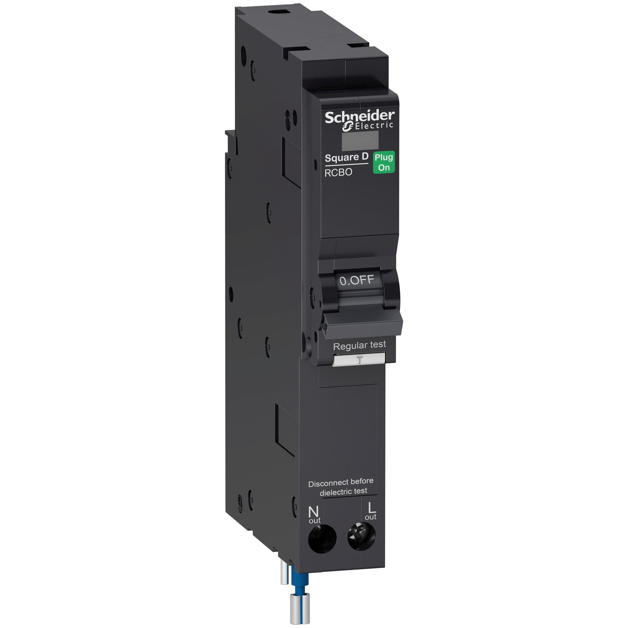 Schneider Electric Square D QOvs FI/LS-Schalter 32A, 1-polig, Empfindlichkeit 30mA, Steckmontage