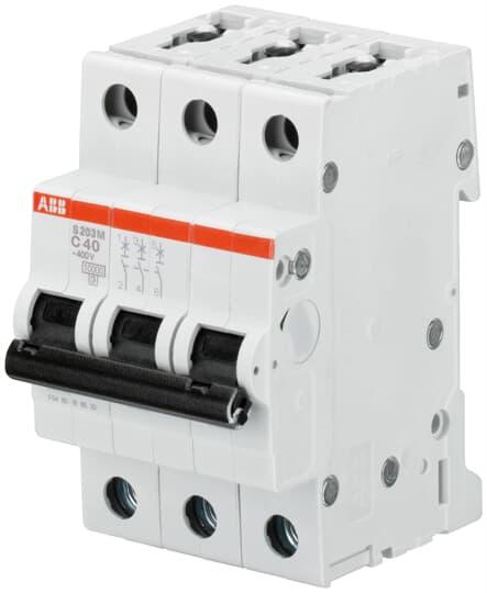 ABB S200M Leitungsschutzschalter Typ D, 3-polig 2A System Pro M Compact DIN-Schienen-Montage