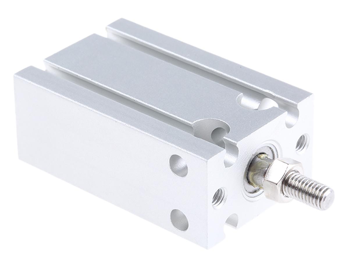 Produktfoto 1 von SMC CU Pneumatikzylinder doppeltwirkend, Bohrung Ø 16mm / Hub 10mm, bis 0,7 MPa