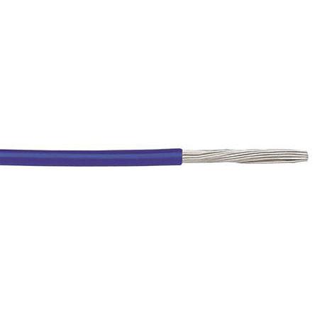 Produktfoto 1 von Alpha Wire Einzeladerleitung 0,2 mm², 24 AWG 30m Blau PTFE isoliert Ø 1.12mm 19/0,13 mm Litzen UL1213