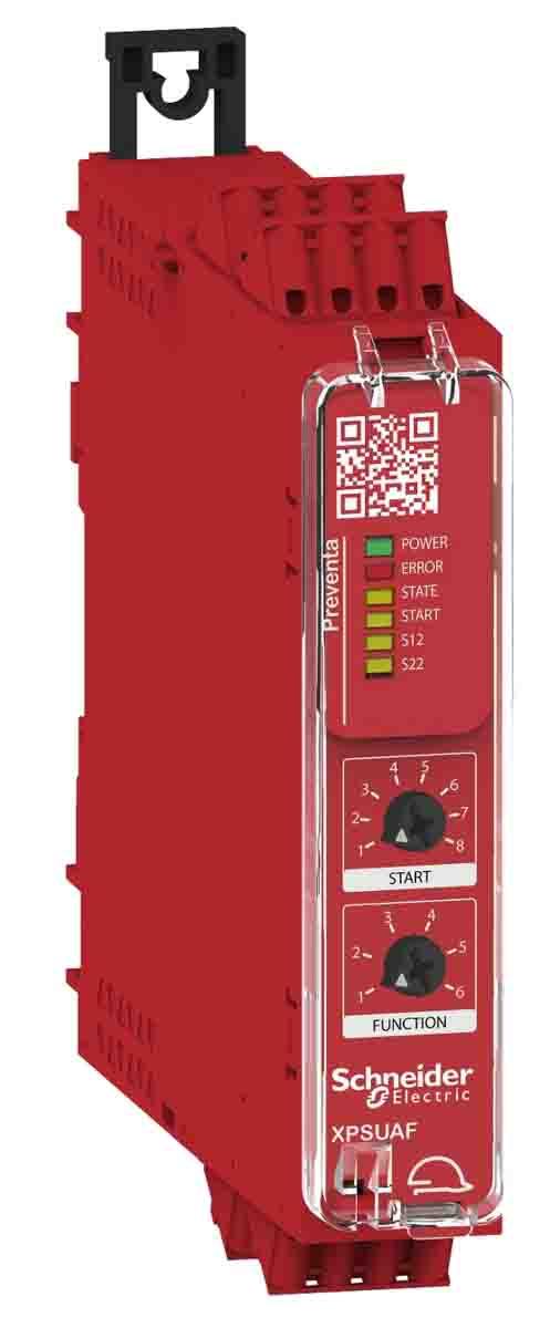 Produktfoto 1 von Schneider Electric Sicherheitsrelais, 48 → 230V ac/dc, 1-Kanal, 5 Sicherheitskontakte Not-Aus, 4 Hilfsschalter