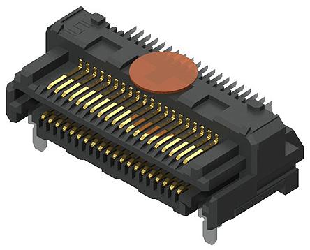 Produktfoto 1 von Samtec LSHM Leiterplatten-Stiftleiste gewinkelt, 60-polig / 2-reihig, Raster 0.5mm, Platine-Platine,