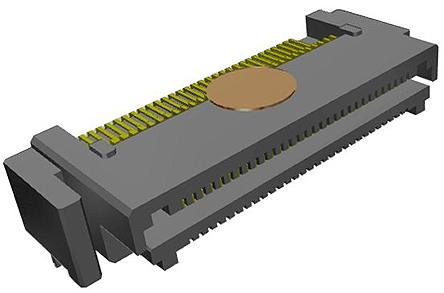 Produktfoto 1 von Samtec LSHM Leiterplatten-Stiftleiste gewinkelt, 60-polig / 2-reihig, Raster 0.5mm, Platine-Platine,