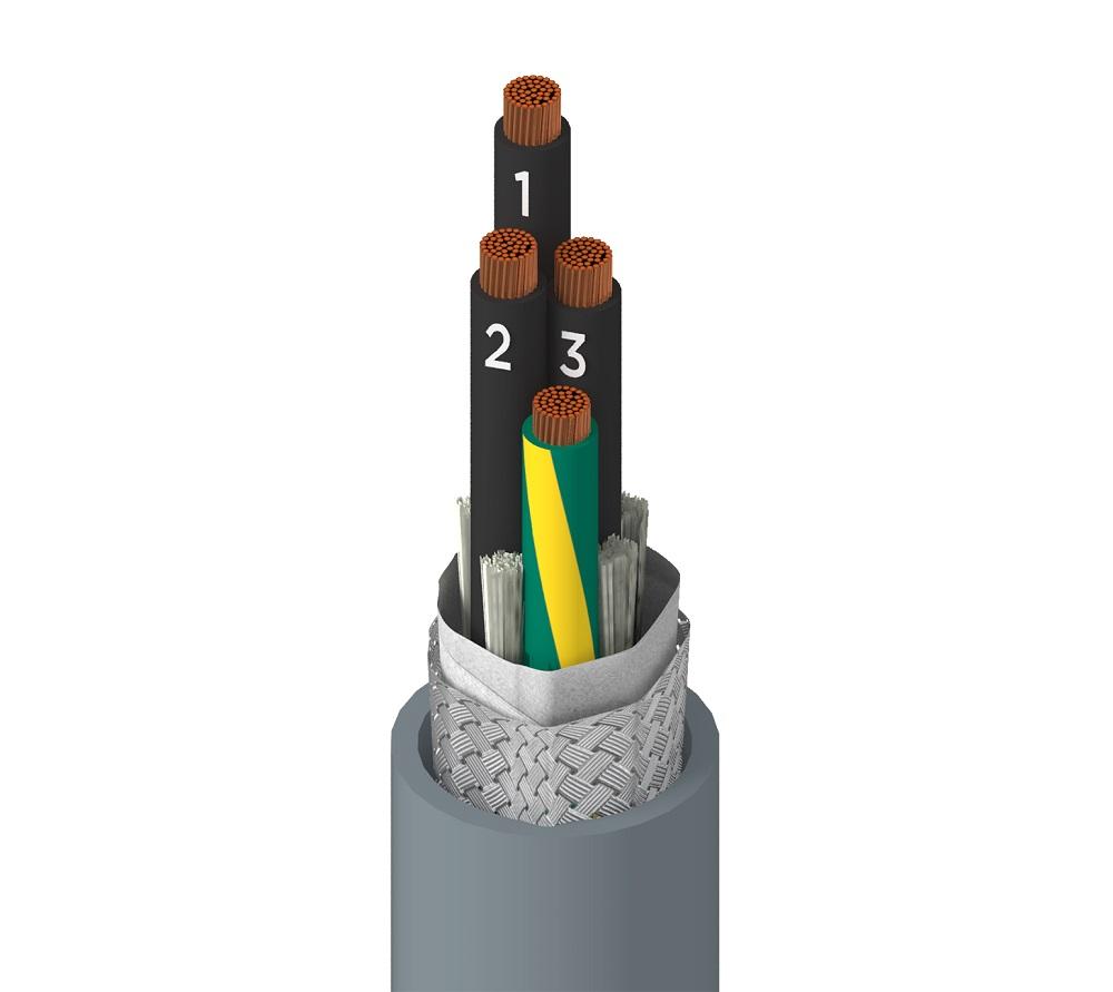 Produktfoto 1 von Alpha Wire Xtra-Guard Flex Steuerleitung, 4-adrig Grau, 305m, Kupfergeflecht verzinnt