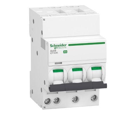 Schneider Electric Acti9 iDT40K XA Leitungsschutzschalter Typ C, Pol 3P+N 10A 230V Acti 9 DIN-Schienen-Montage