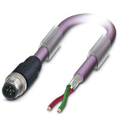 Produktfoto 1 von Phoenix Contact SAC Buskabel 2-adrig Stecker gerade / offenes Ende, Länge 2m