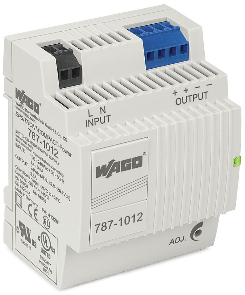 Produktfoto 1 von Wago 787 DIN-Schienen Netzteil 60W, 85 → 264 V ac, 120 → 300 V dc, 24V dc / 2.5A