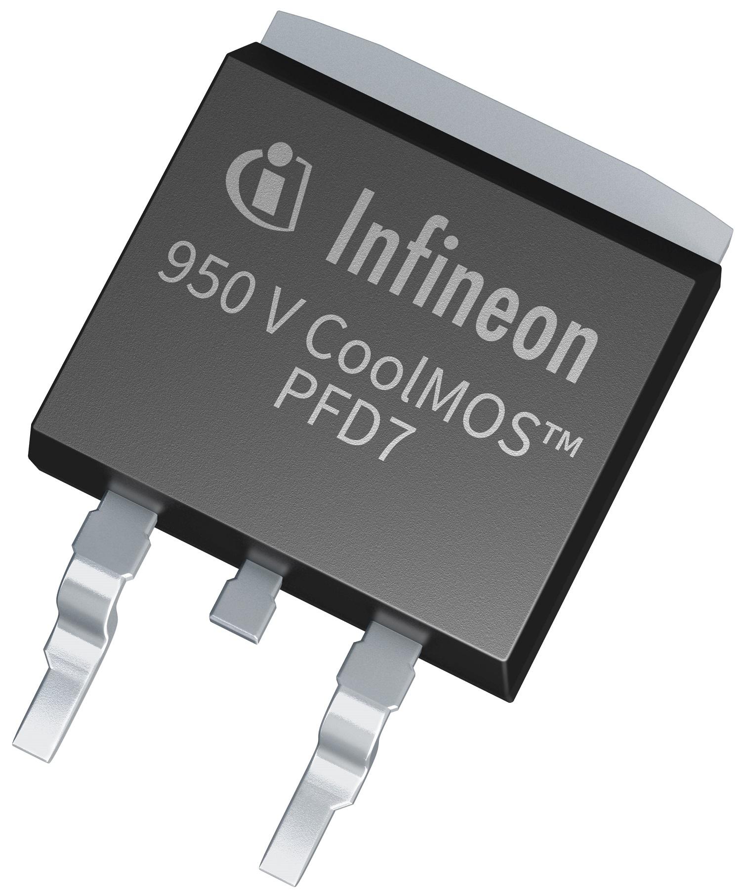 Produktfoto 1 von Infineon IPB95R450PFD7ATMA1 N-Kanal MOSFET 950 V / 13,3 A, 3-Pin TO-263