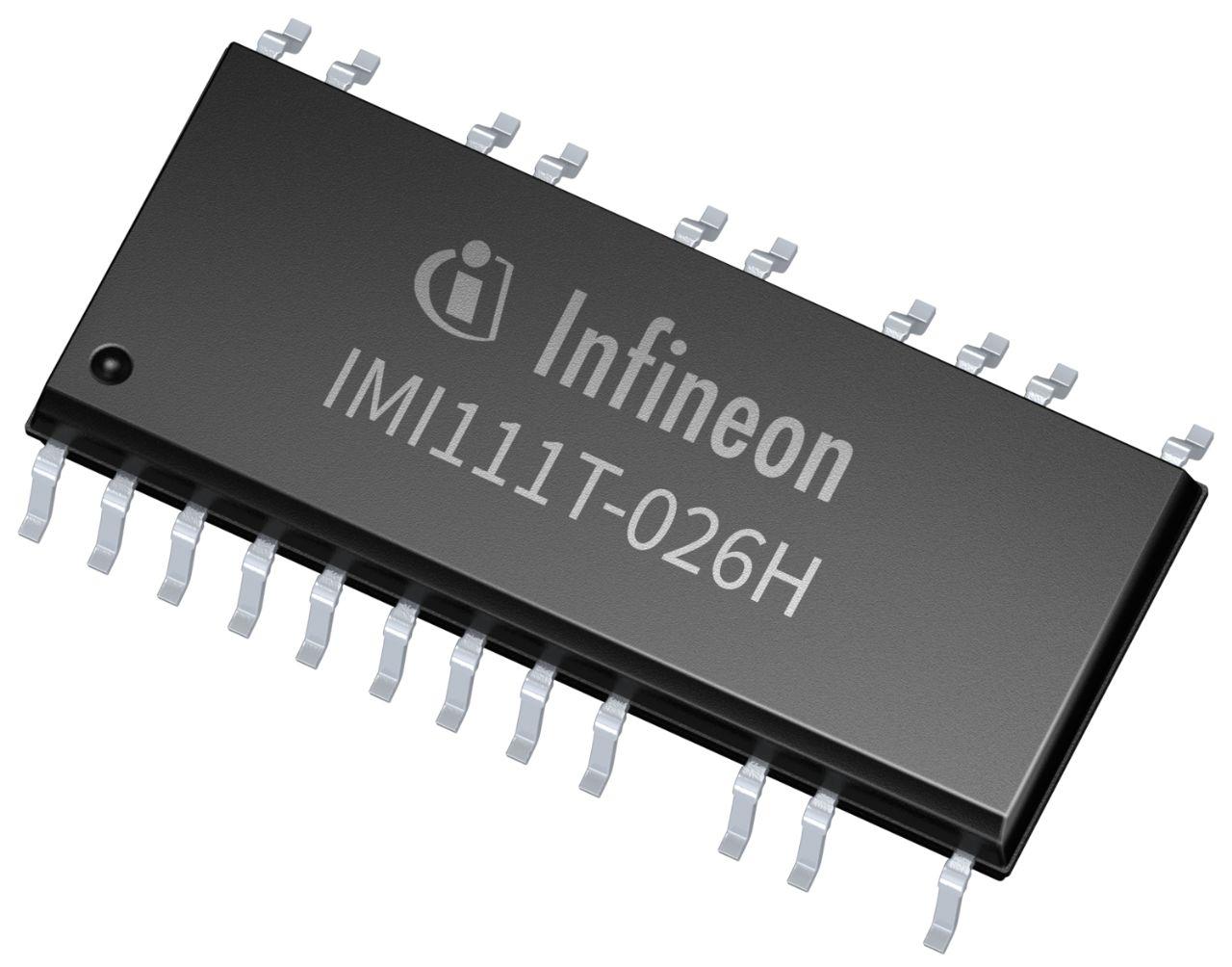 Produktfoto 1 von Infineon Intelligentes Leistungsmodull 3-phasig IMI111T026HXUMA1, 2A, DSO-22, 22-Pin, 2A, 15 V, BLDC, PWM