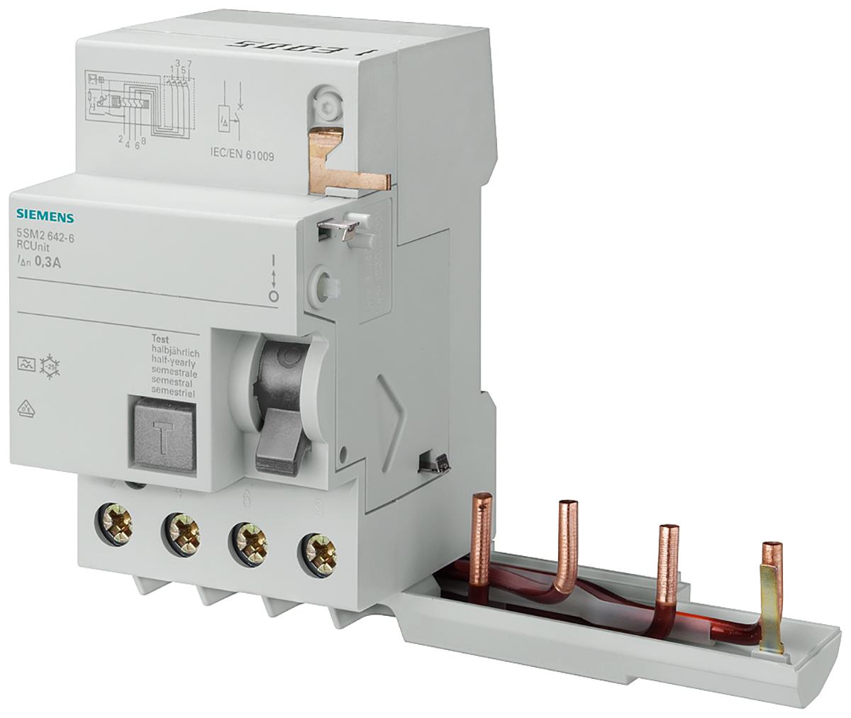 Siemens Sentron 5SM2 Sicherungsautomat, Leitungsschutzschalter Typ AC, 4-polig 40 A DIN-Hutschiene