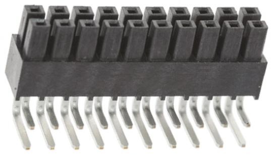 Samtec IPS1 Leiterplattenbuchse gewinkelt 20-polig / 2-reihig, Raster 2.54mm