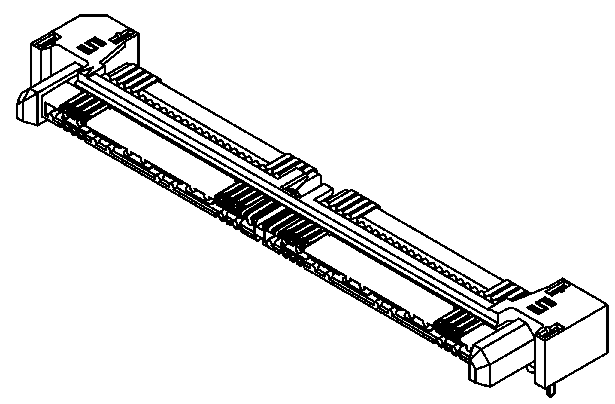 Produktfoto 1 von Samtec Q Rate QRM8 Leiterplatten-Stiftleiste Gerade, 104-polig / 2-reihig, Raster 0.8mm, Platine-Platine,