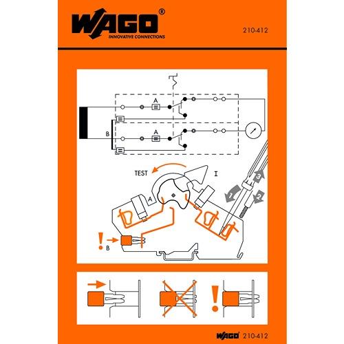 Produktfoto 1 von Wago Schwarz Vorbedrucktes, selbstklebendes Etikett