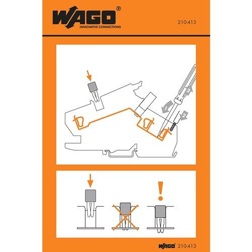 Produktfoto 1 von Wago Schwarz Vorbedrucktes Etikett, 500EA Stück