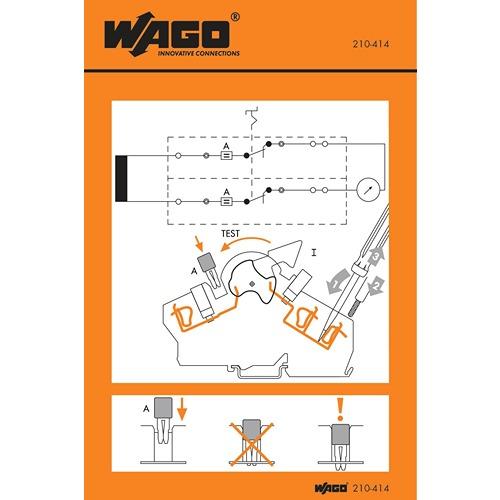 Produktfoto 1 von Wago Schwarz Vorbedrucktes Etikett, 1000EA Stück