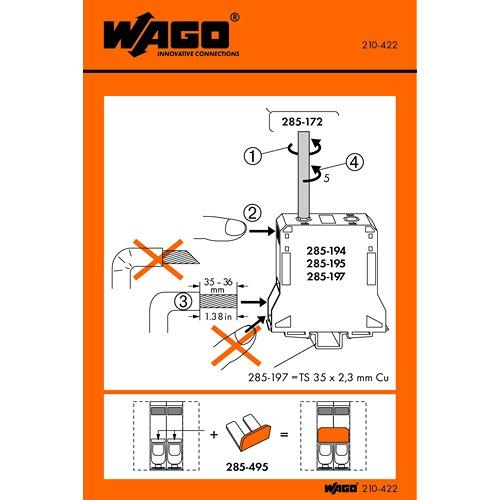 Produktfoto 1 von Wago Schwarz Vorbedrucktes Etikett, 100EA Stück