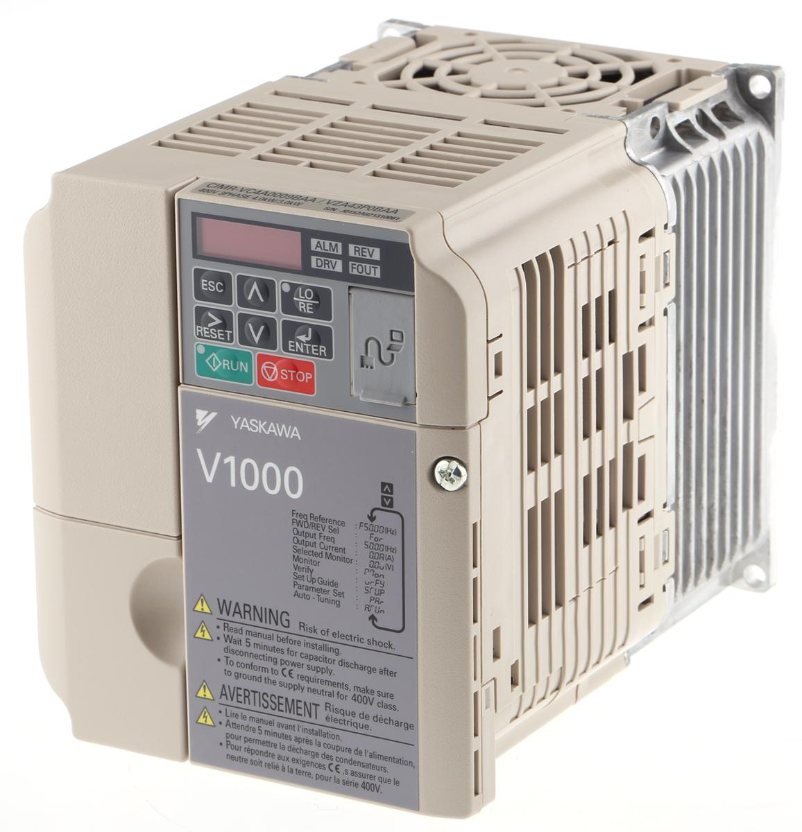 Produktfoto 1 von Omron V1000, 3-Phasen Frequenzumrichter 3,7 kW, 400 V ac / 8.8 A 0.1 → 400Hz für Wechselstrommotoren