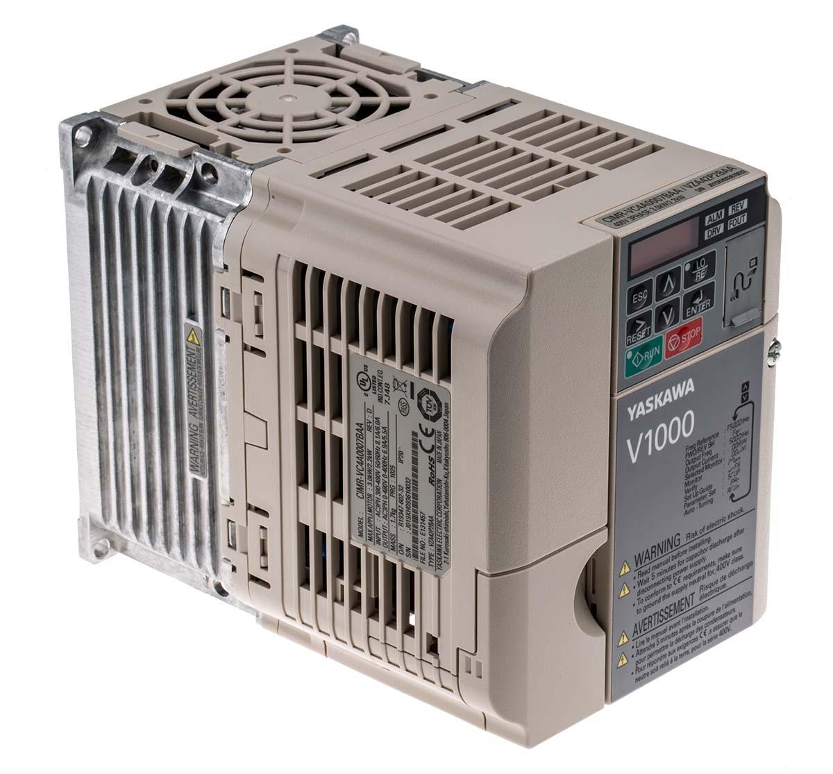 Omron V1000, 3-Phasen Frequenzumrichter 3 kW, 400 V ac / 6,9 A 0.1 → 400Hz für Wechselstrommotoren