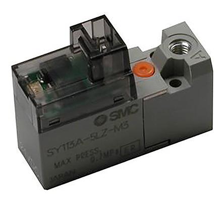 Produktfoto 1 von SMC SY100, M3 Pneumatik-Magnetventil 24V dc, Magnet/Feder-betätigt