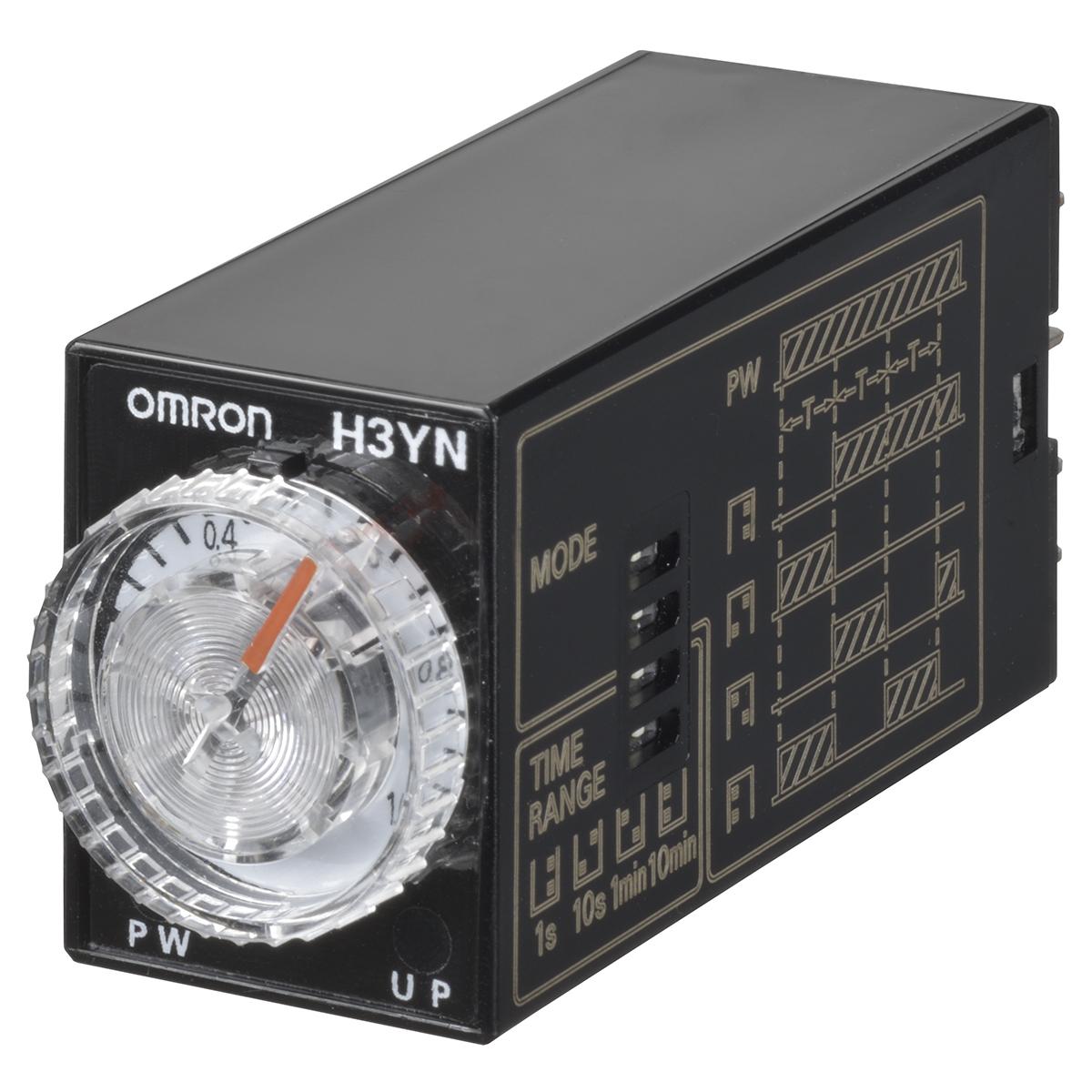 Omron H3YN Zeitrelais, Frontplattenmontage, 0.1 s → 10min, 100 → 120V ac, 4 Kont. Multifunktion,