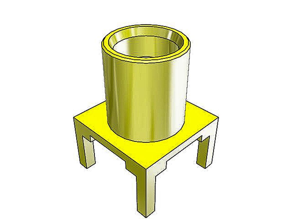 Samtec MCX Buchse Koaxialsteckverbinder MCX-Steckverbinder, Durchsteckmontage, Löt-Anschluss, für Koaxial-Kabel, 50Ω,