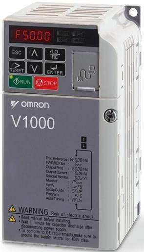 Produktfoto 1 von Omron V1000, 3-Phasen Frequenzumrichter 5,5 kW, 400 V ac / 14,8 A 0.1 → 400Hz für Wechselstrommotoren